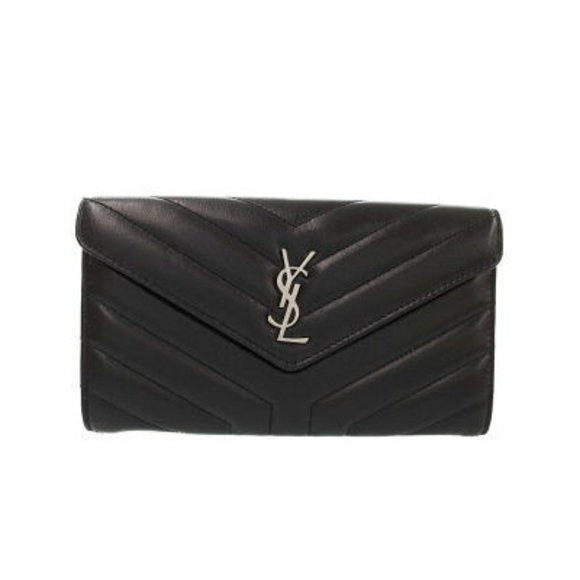 SAINT LAURENT PARIS Monogram Flap Wallet Bifold Long - Picture 1 of 5